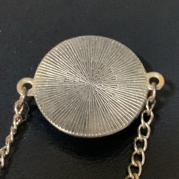 Vintage Lousiana Water Meter Chain Bracelet NOLA Crescent Box Silver Blue 8-10"L - Picture 2 of 12